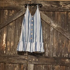 As U Wish Blue and White Striped Dress